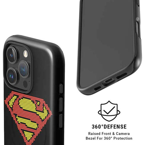 DC Comics Superman Logo Pixels iPhone 16 Pro Magsafe Impact Case